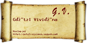 Götzl Viviána névjegykártya